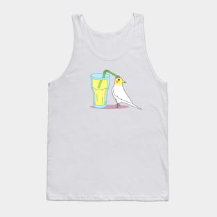 Parrot Sip Juice Lemonade Lutino Cockatiel Tank Top